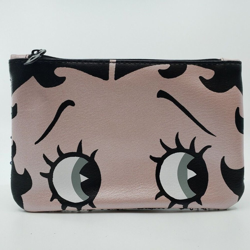 Ipsy Betty Boop Makeup Glam Bag w/ Sequins Travel Clutch Handbag Change Purse